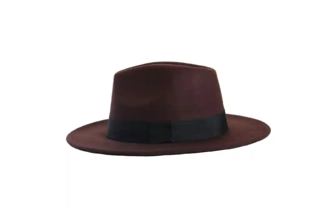 Sombrero Fedora Paño Ajustable C-marron