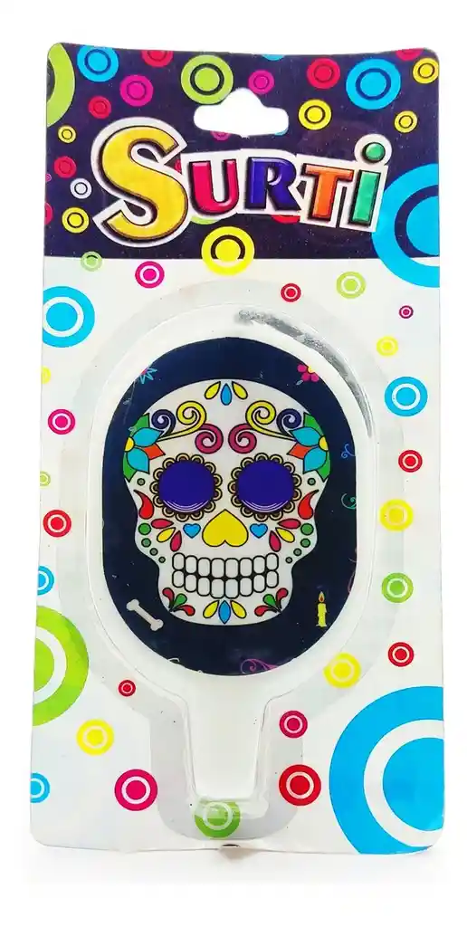 Vela Catrina 8 X 5 Cm Halloween