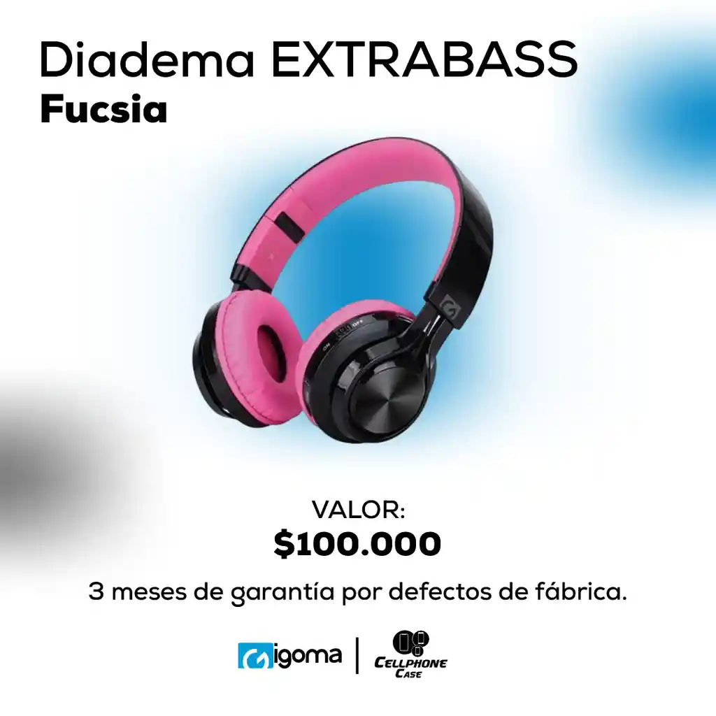 Diadema Extrabass Fucsia