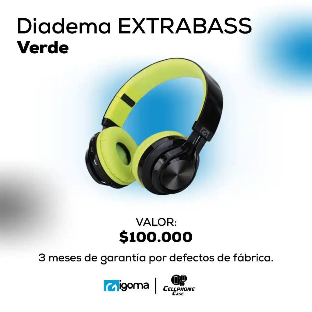 Diadema Extrabass Verde