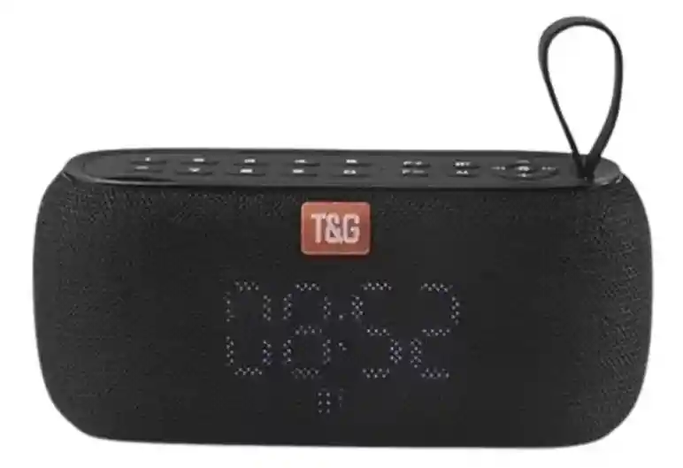 Parlante Bluetooth Fm Reloj Tg 177 Micro Sd Usb Recargable