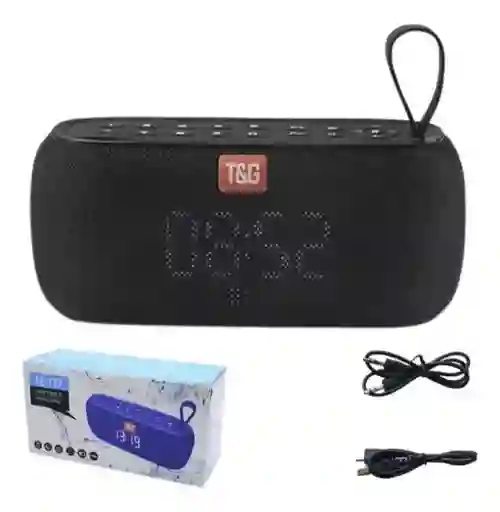 Parlante Bluetooth Fm Reloj Tg 177 Micro Sd Usb Recargable