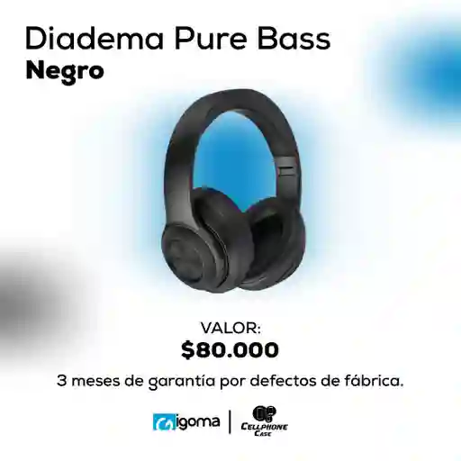 Diadema Pure Bass Negro