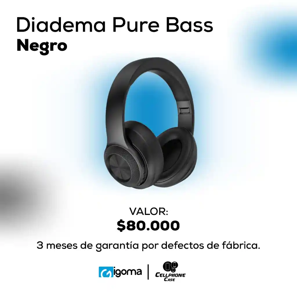 Diadema Pure Bass Negro