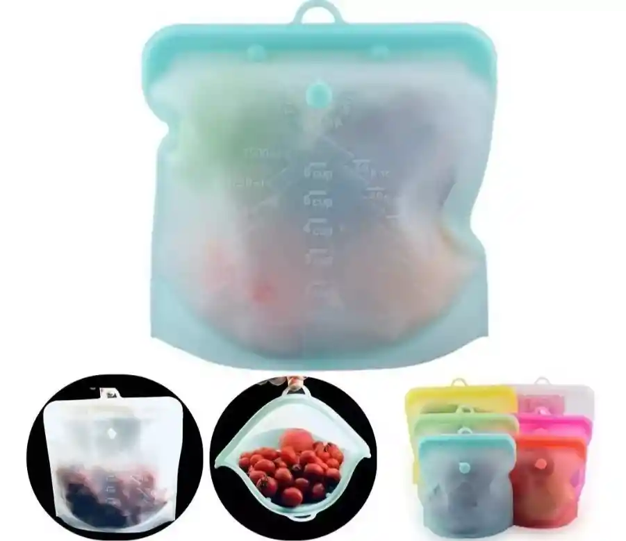 Bolsas De Silicona Reutilizables Para Alimentos