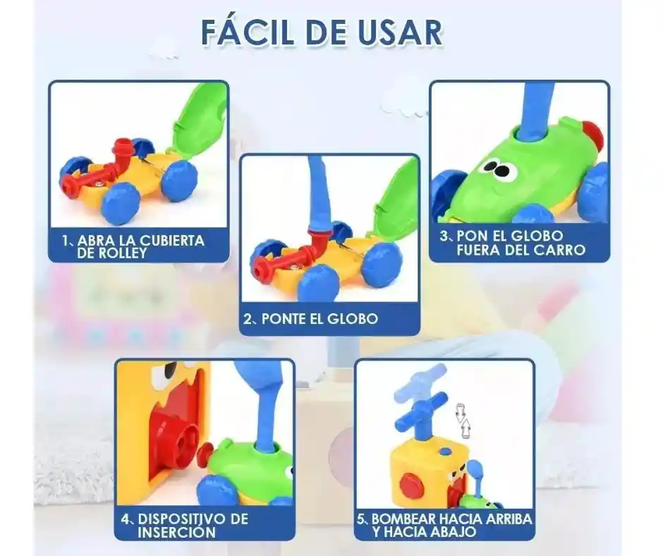 Kit De Juguetes Impulsados Por Globos Balloon Zoom