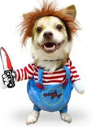 Disfraz De Chucky Para Perro Hallowen Xs-s