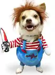 Disfraz De Chucky Para Perro Hallowen Xs-s