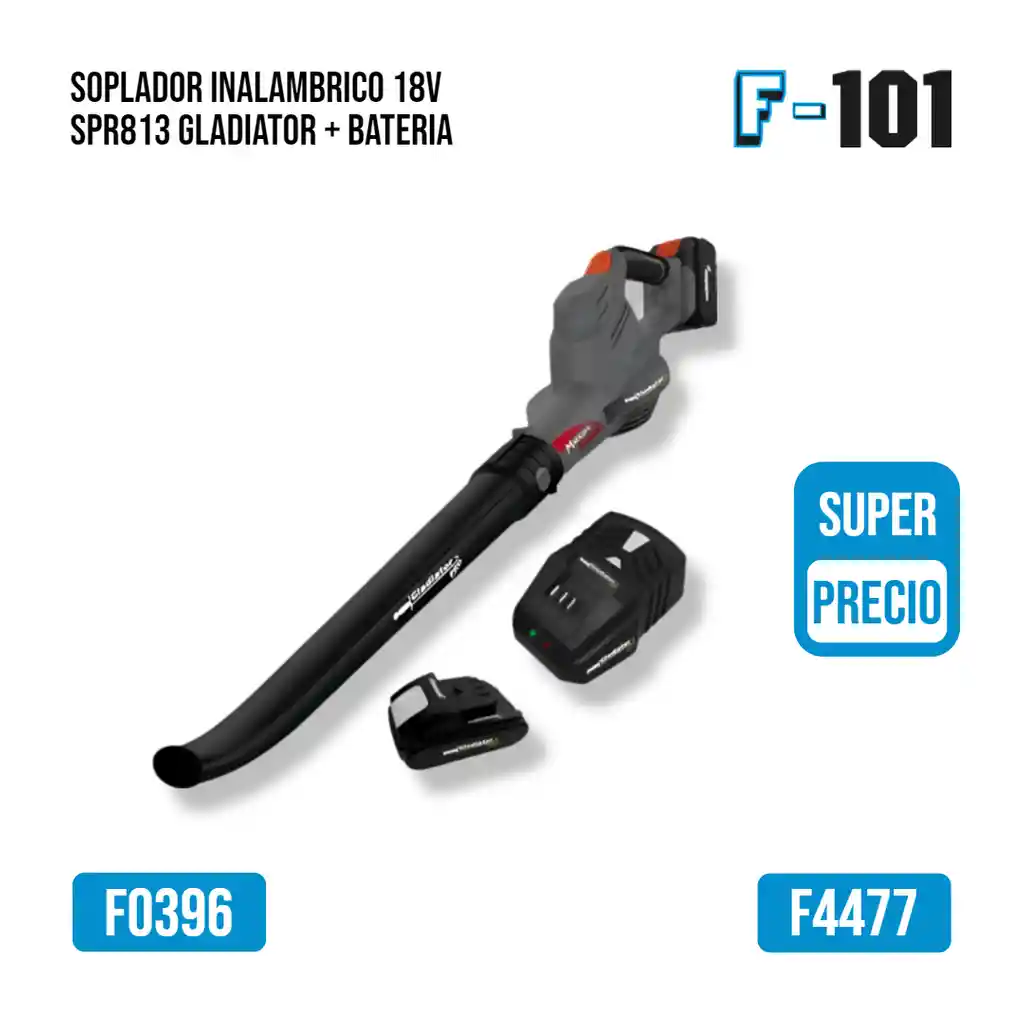 Soplador Inalambrico 18v Spr813 Gladiator