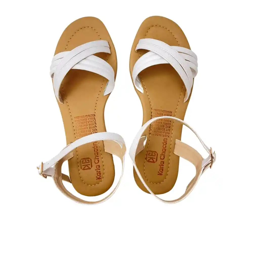 Calzado Zapato Mujer Casual Sandalia Dama Karla Chacon Susana Blanco 37