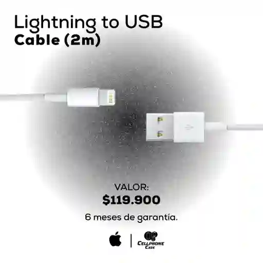 Cable Lightning A Usb 2 Mt Original
