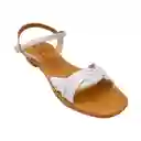 Calzado Zapato Mujer Casual Sandalia Dama Karla Chacon Andrea Blanco 37