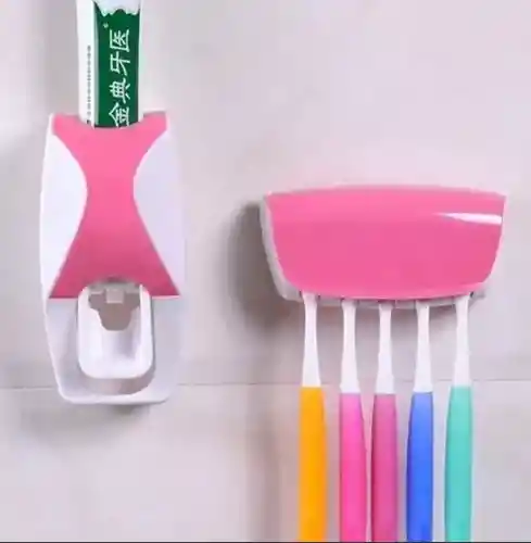 Dispensador De Pasta Dental + Porta Cepillos Organizador