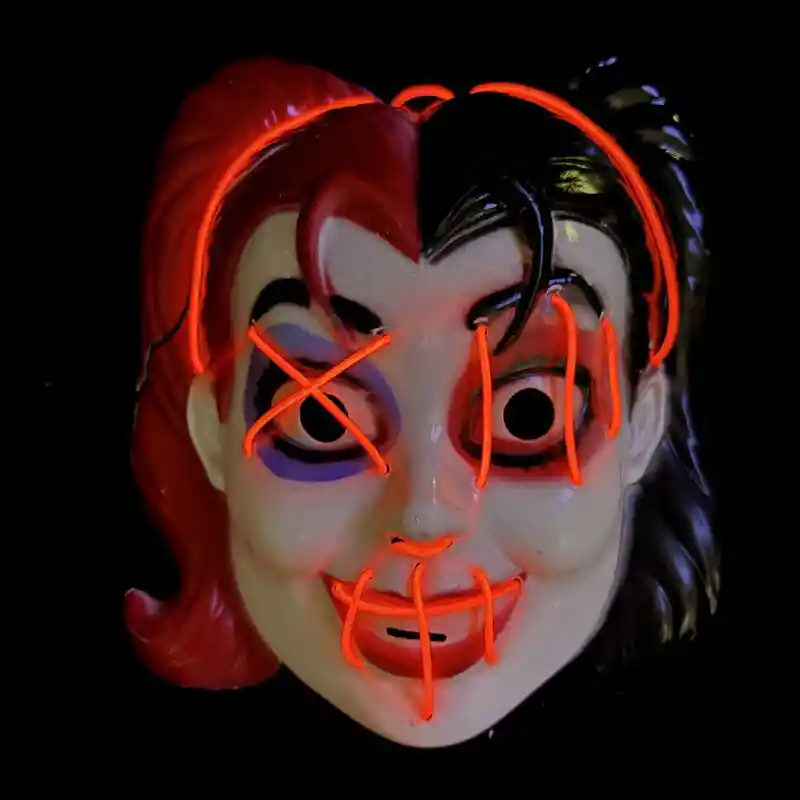 Mascara Led Halloween De Harley Quinn