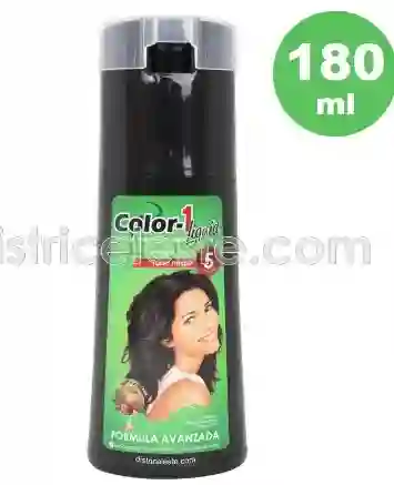 Color 1 Tinte Para Cabello Pote/ Castaño Oscuro /negro X 180 Ml