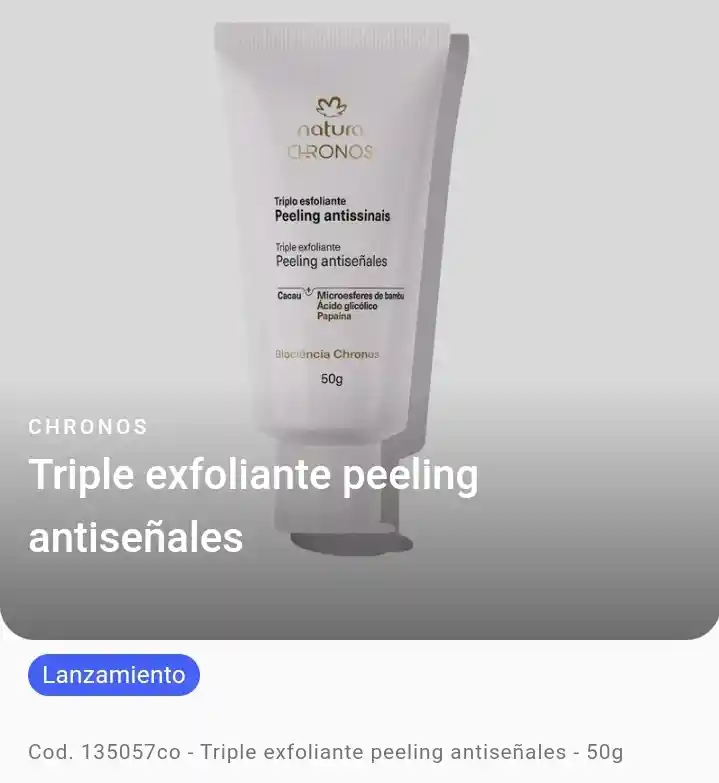 Natura - Triple Exfoliante Peeling Antiseñales Chronos