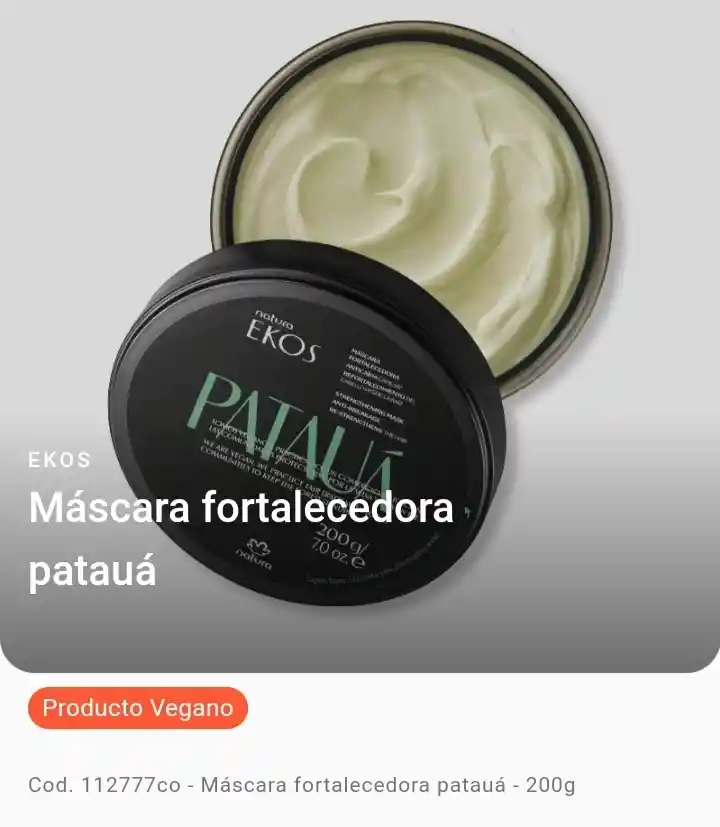 Natura - Mascara Fortalecedora Anticaída - Ekos Patauá