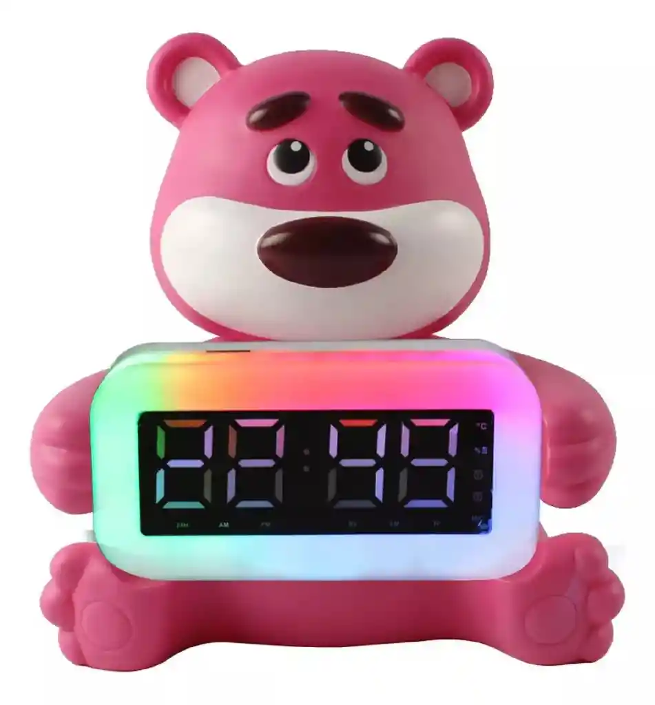 Reloj Radio Parlante Altavoz Bluetooth Lampara Led Rgb