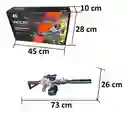 Fusil M416 Doble Cañon Lanzador De Esferas De Hidrogel Recargable Color Rojo