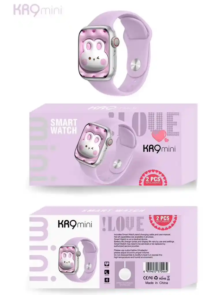 Reloj Inteligente Kr9 Mini Smart Watch