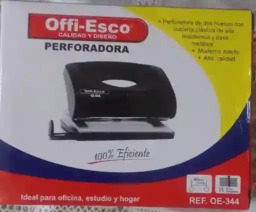 Perforadora Metalica 2 Huecos Off-esco