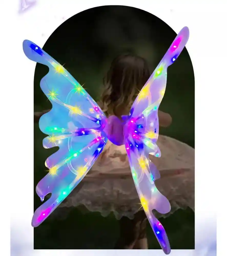 Disfraz De Hada Con Alas De Mariposa Con Luz Led Musicales