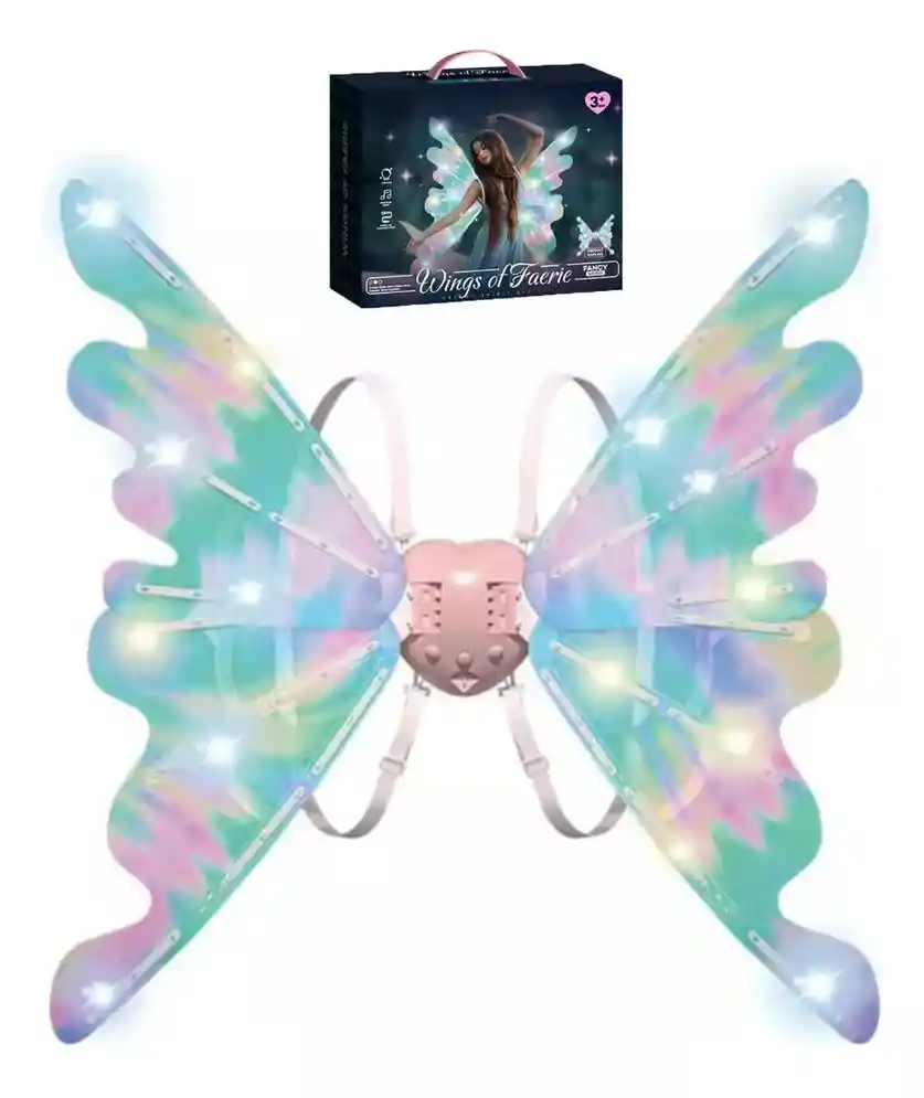 Disfraz De Hada Con Alas De Mariposa Con Luz Led Musicales