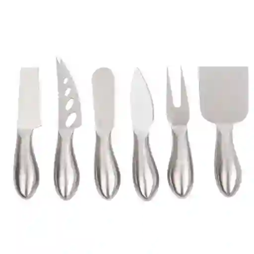 Set X 6 Cuchillos De Queso Free Home Acero Inoxidable