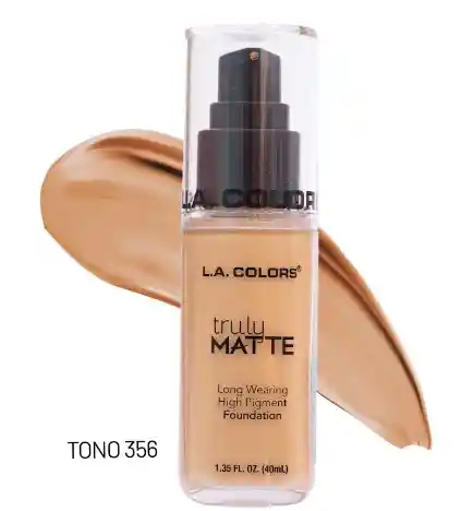 Base Líquida De Maquillaje Truly Matte La Colors Tono 356