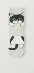 Regalo Medias Diseño Gato Blanco Y Negro Catlovers