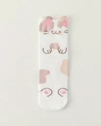 Regalo Medias Diseño Gato Blanco Y Rosa Catlovers