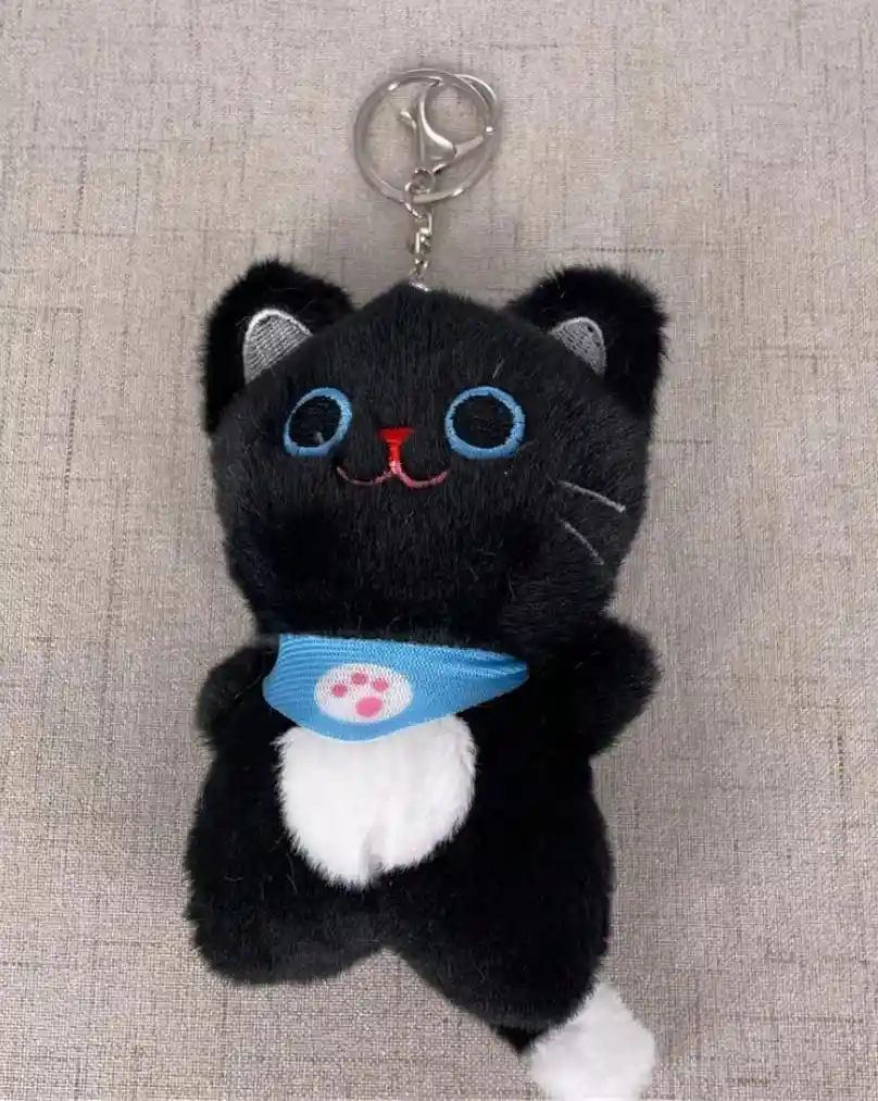 Regalo Juguete Llavero Peluche Pañoleta Azul Catlovers