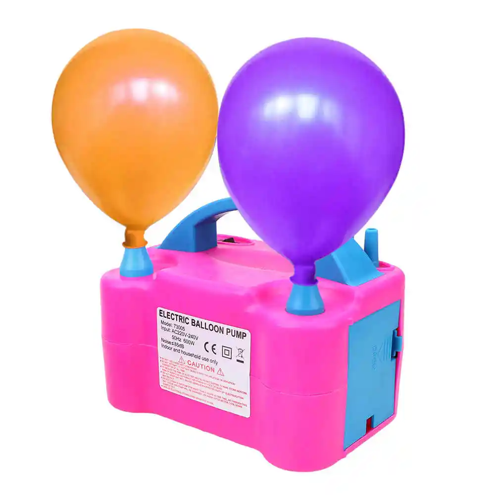 Inflador Eléctrico De Globos Doble Boquilla - Rápido Y Práctico