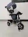 Triciclo Con Guía Bebe Niño Niña Musical Luces Paseador Gris