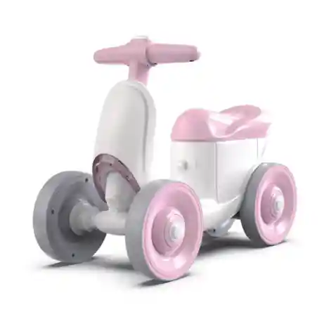 Carrito Montable Impulso De Bebe Luces Y Sonido Rosado