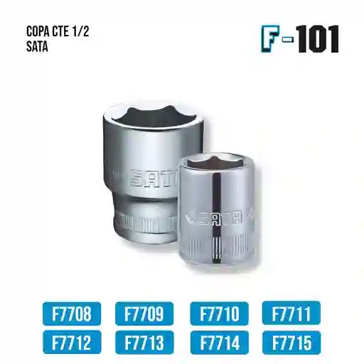 Copa Cte 1/2" 6 Pt 11mm Sata Gl13302em