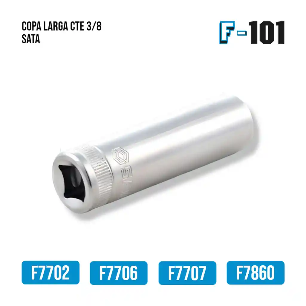 Copa Larga Cte 3/8" 6pt 1/2" Sata Gl12203em