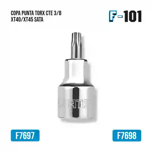 Copa Punta Torx Cte 3/8" X 50mm Xt40 Sata Gl22107em