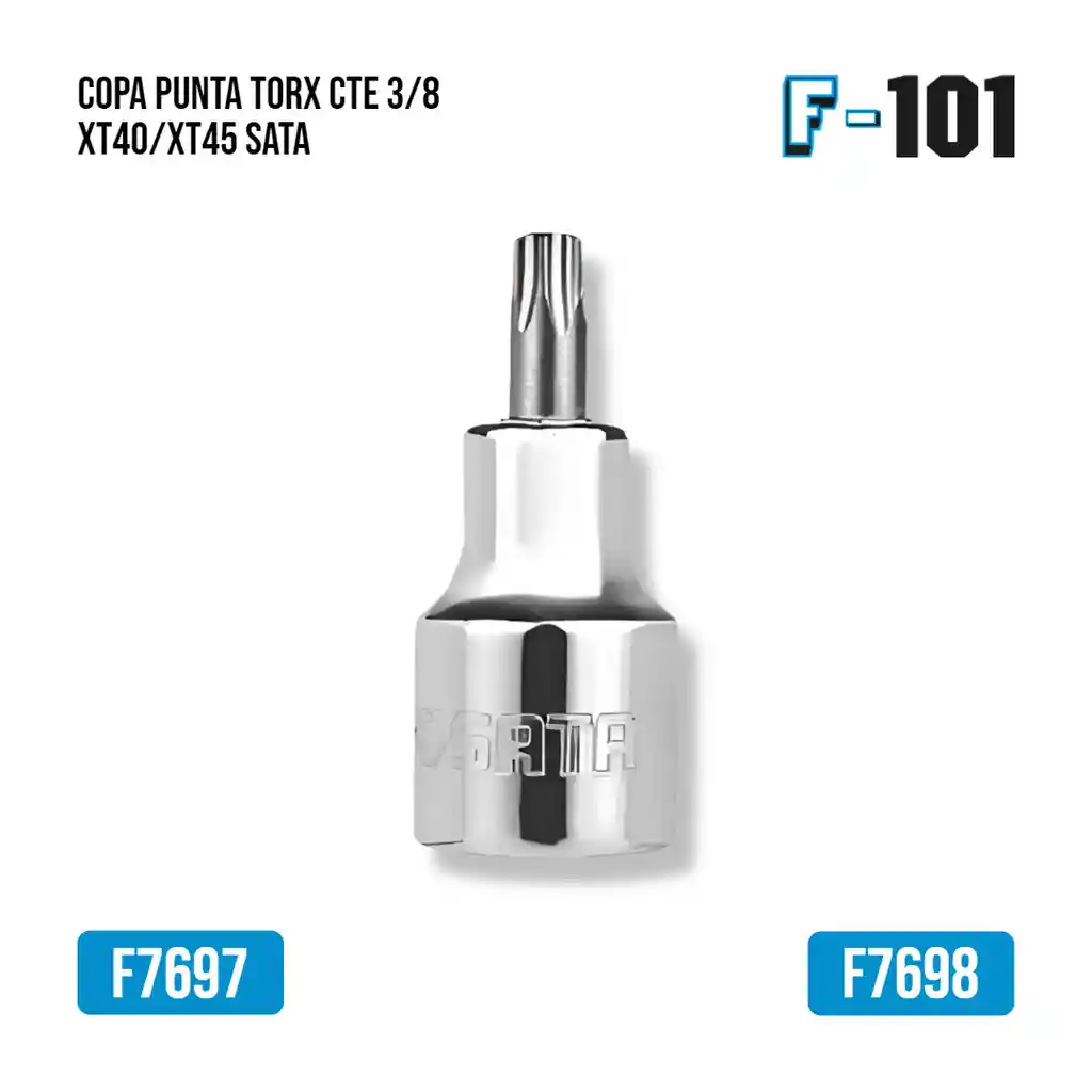 Copa Punta Torx Cte 3/8" X 50mm Xt40 Sata Gl22107em