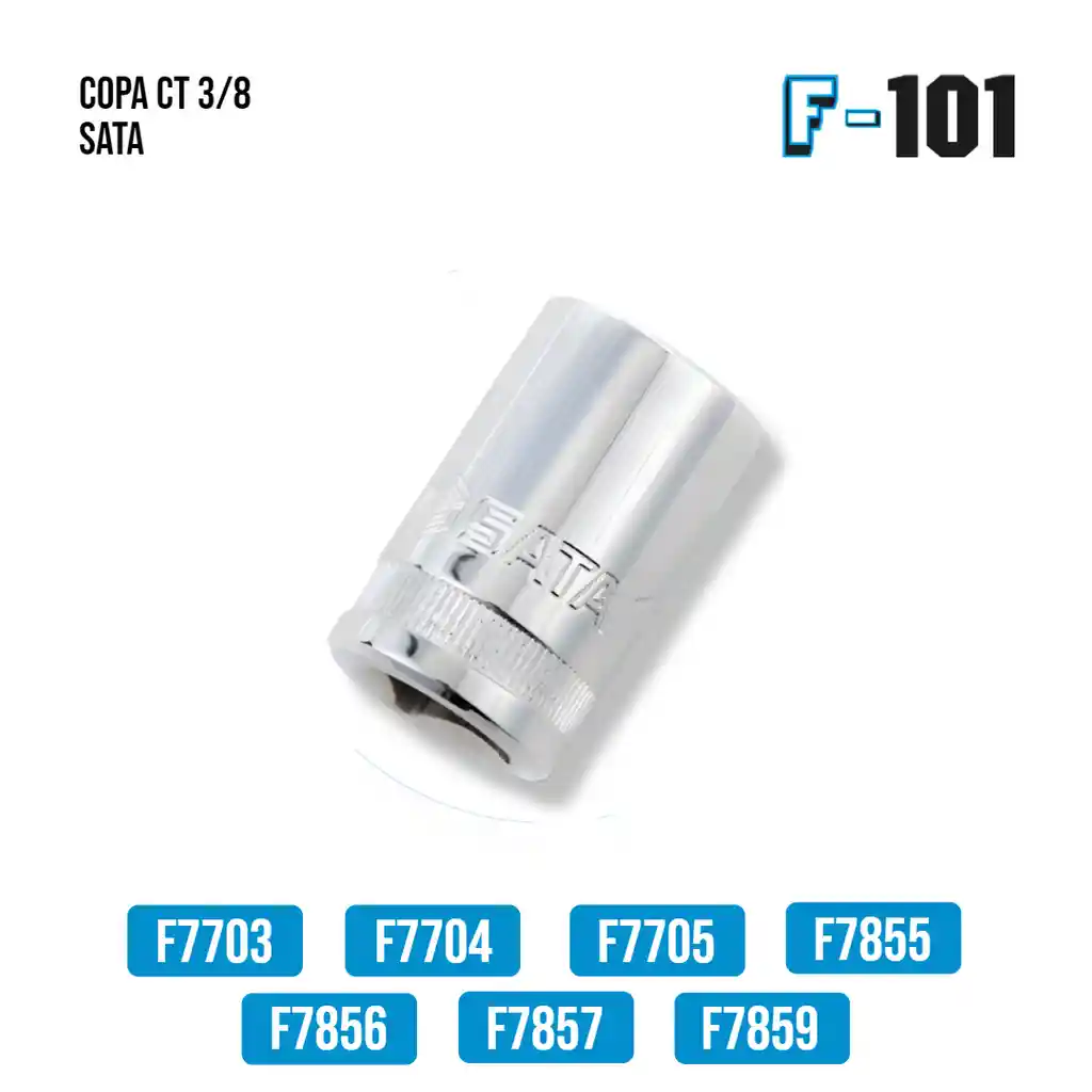 Copa Cte 3/8" 6pt 17mm Sata Gl12312em