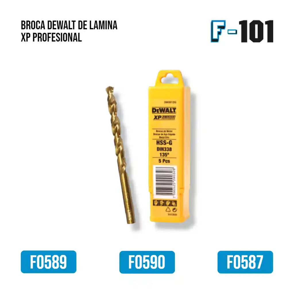 Broca Dewalt De Lamina Xp Profesional 3/32