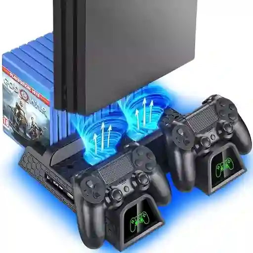 Base Refrigerante Carga Ps4 Porta Accesorios