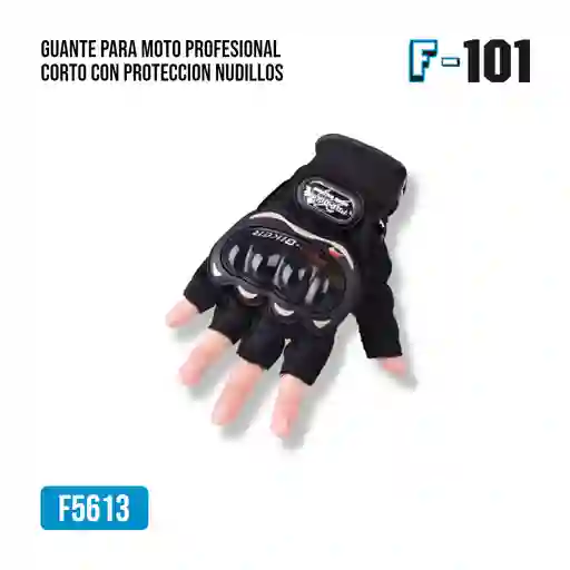 Guante Para Moto Profesional Corto Con Proteccion Nudillos