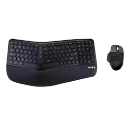 Combo Teclado Y Mouse Ergonomicos Inalambrico Weibo Wb-218