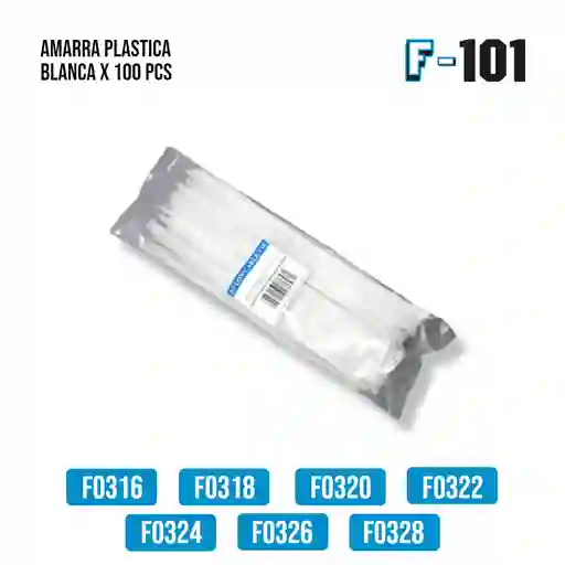 Amarra Plastica 15cm Blanca X 100pcs