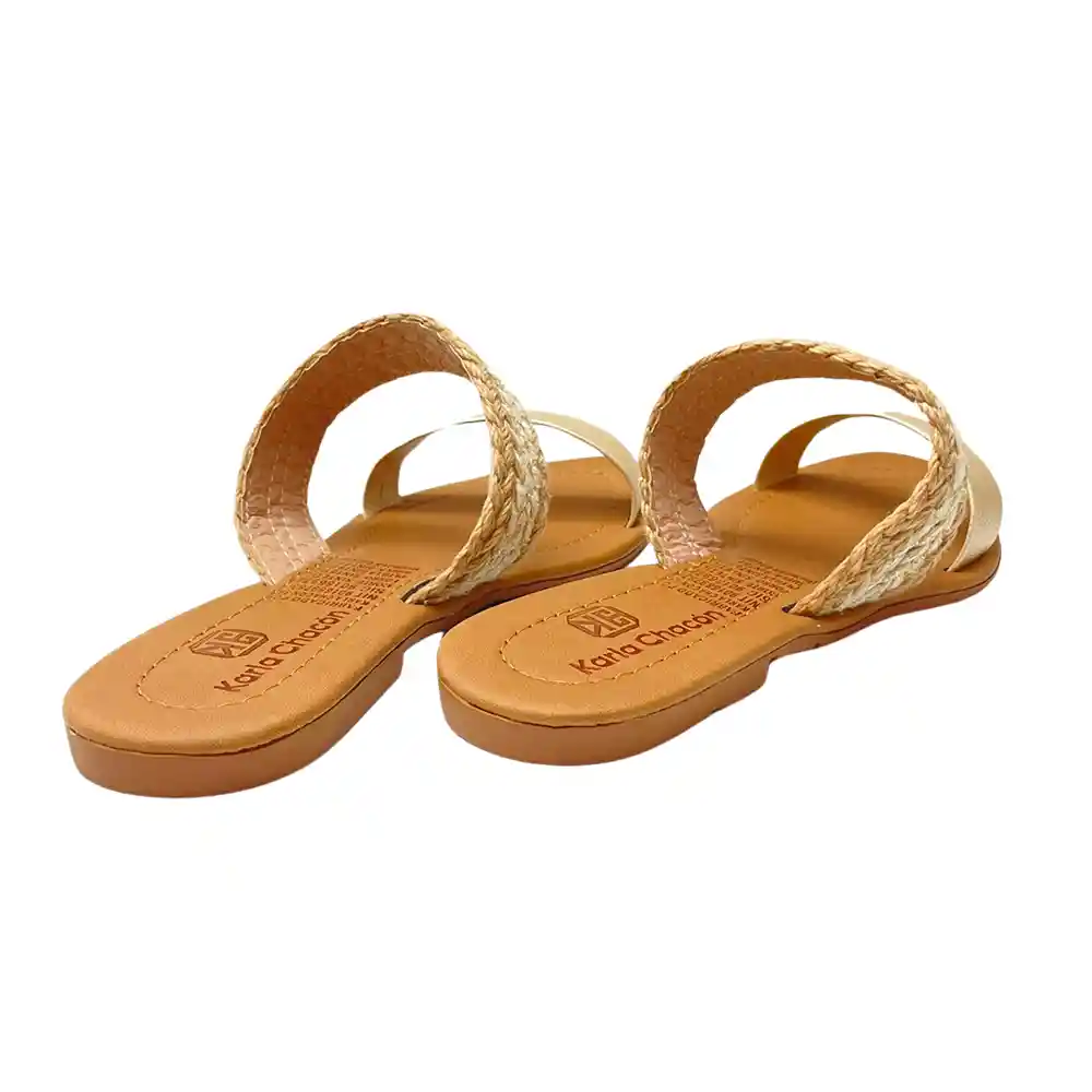 Calzado Zapato Mujer Casual Sandalia Dama Karla Chacon Esther Beige36