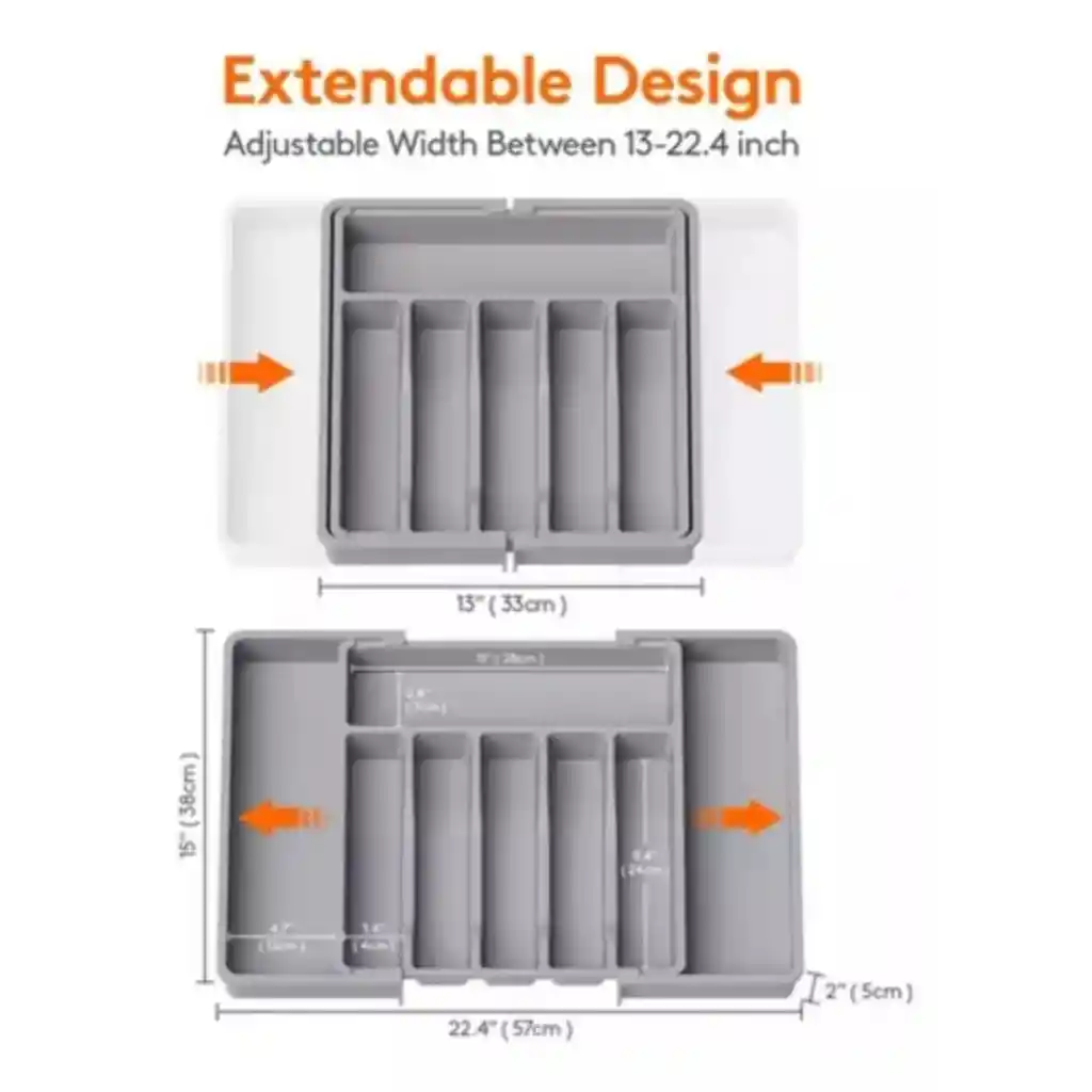 Lifewit Organizador De Cubiertos, Bandeja De Utensilios Expa