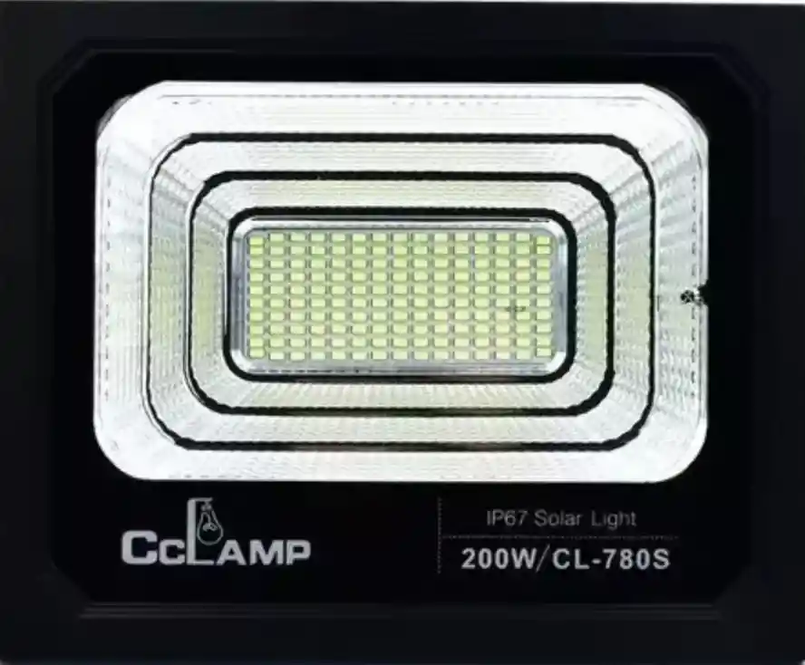 Reflector Exterior Lampara Led Panel Solar Recargable 200w