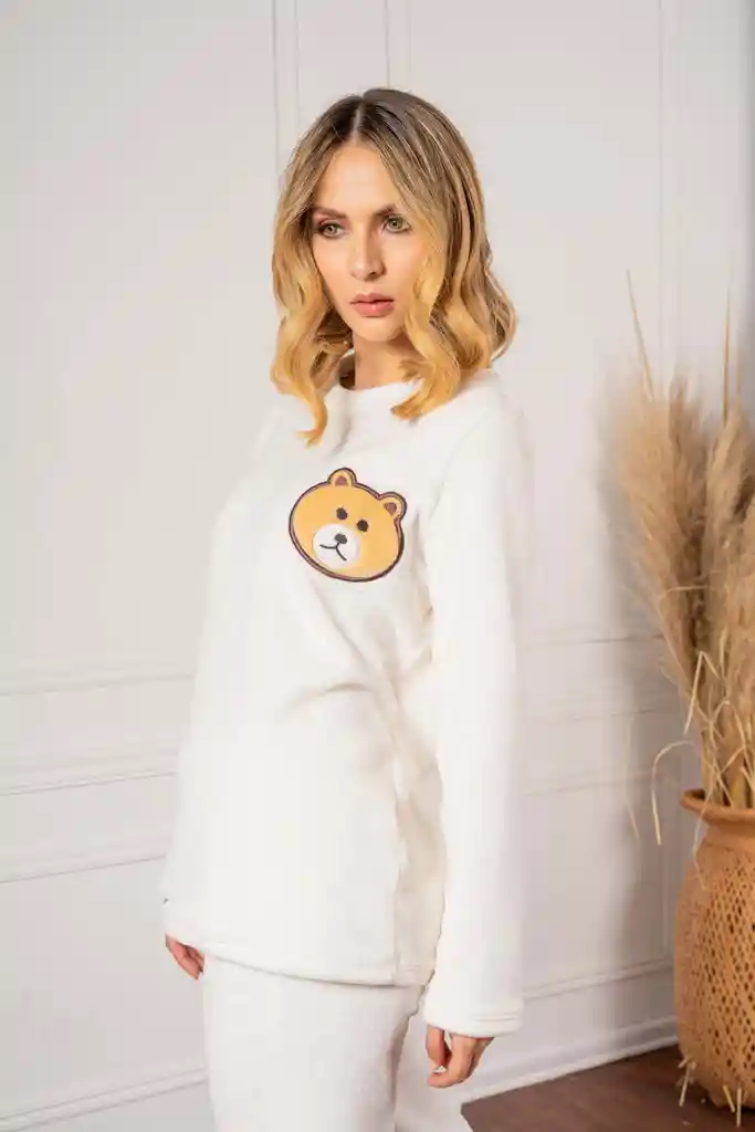 Pijama Térmica Con Bordado De Oso Talla L