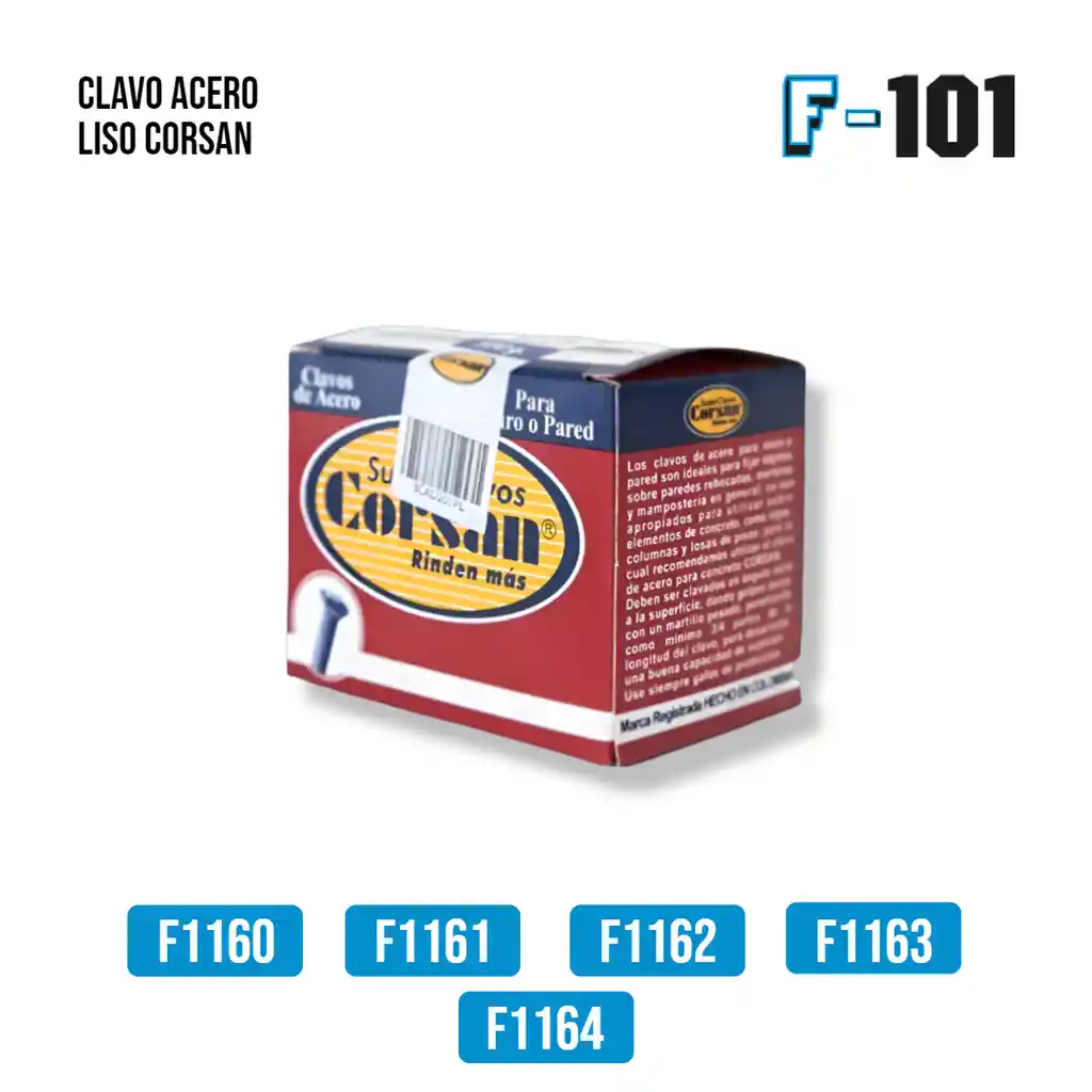 Clavo Acero Liso 3 Corsan